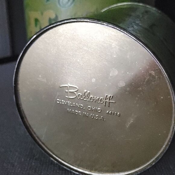Vintage Ballanoff Fluffy Green Tin Storage Containers, Flour Sugar Coffee Tea - Picture 8 of 11
